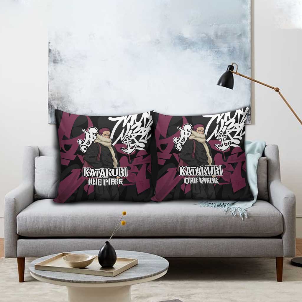 Charlotte Katakuri One Piece Pillow Cover Graffiti Street Art Anime Collage