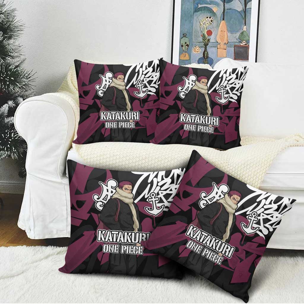 Charlotte Katakuri One Piece Pillow Cover Graffiti Street Art Anime Collage