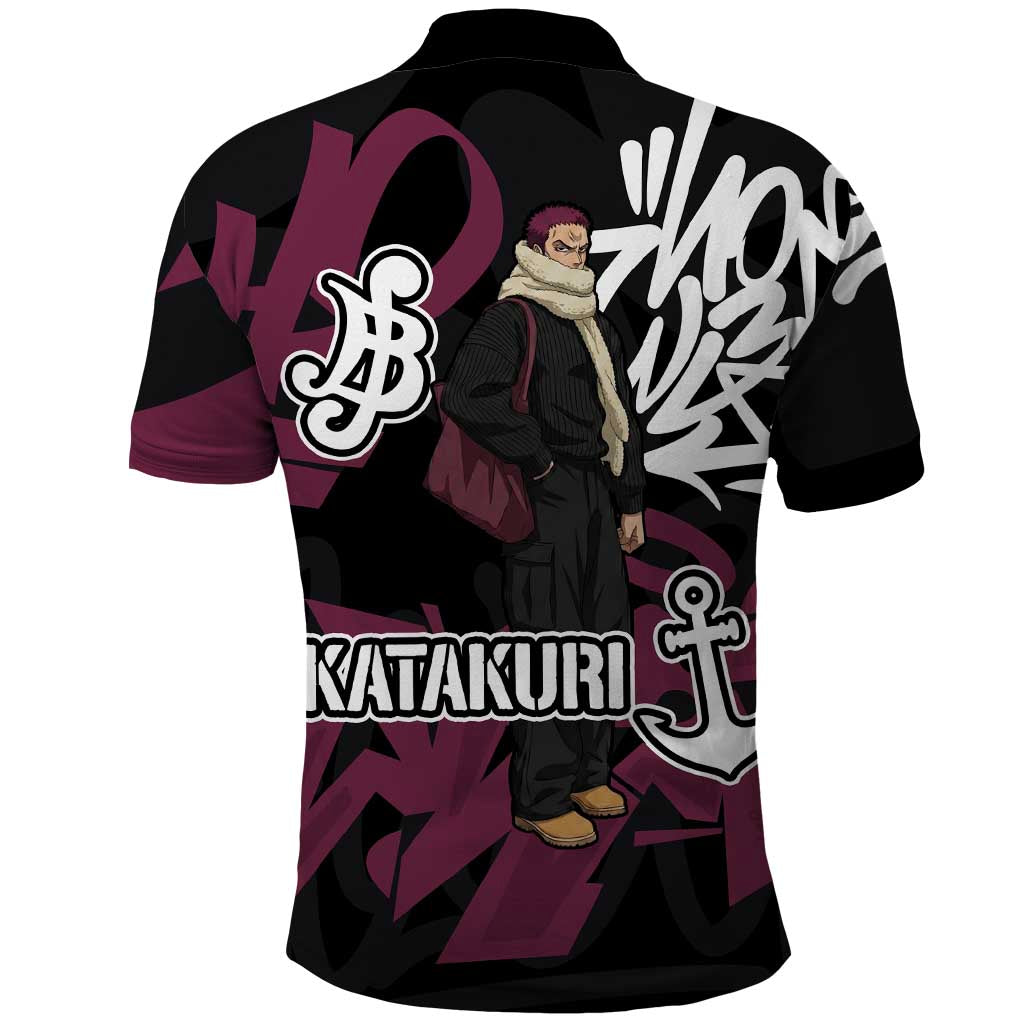 Charlotte Katakuri One Piece Polo Shirt Graffiti Street Art Anime Collage