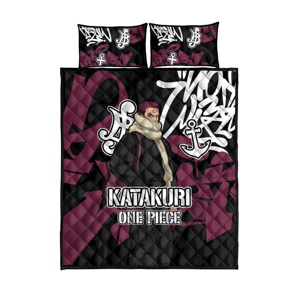Charlotte Katakuri One Piece Quilt Bed Set Graffiti Street Art Anime Collage