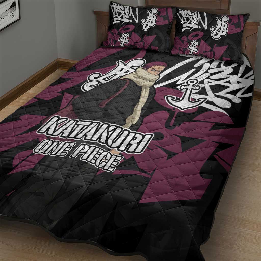 Charlotte Katakuri One Piece Quilt Bed Set Graffiti Street Art Anime Collage