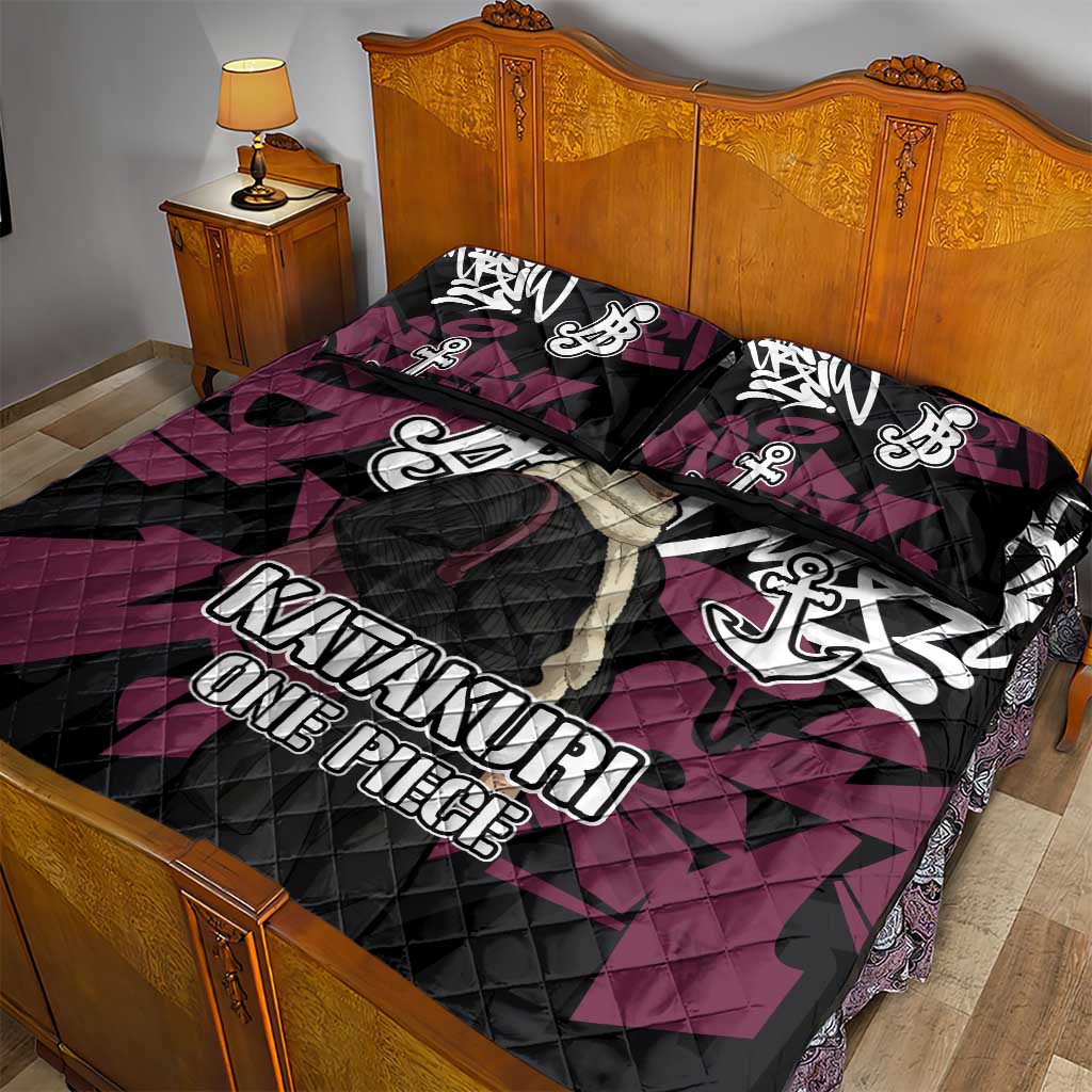 Charlotte Katakuri One Piece Quilt Bed Set Graffiti Street Art Anime Collage