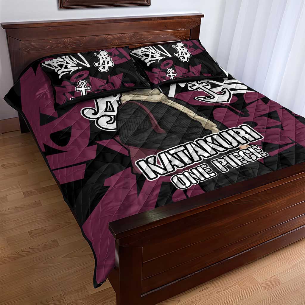Charlotte Katakuri One Piece Quilt Bed Set Graffiti Street Art Anime Collage
