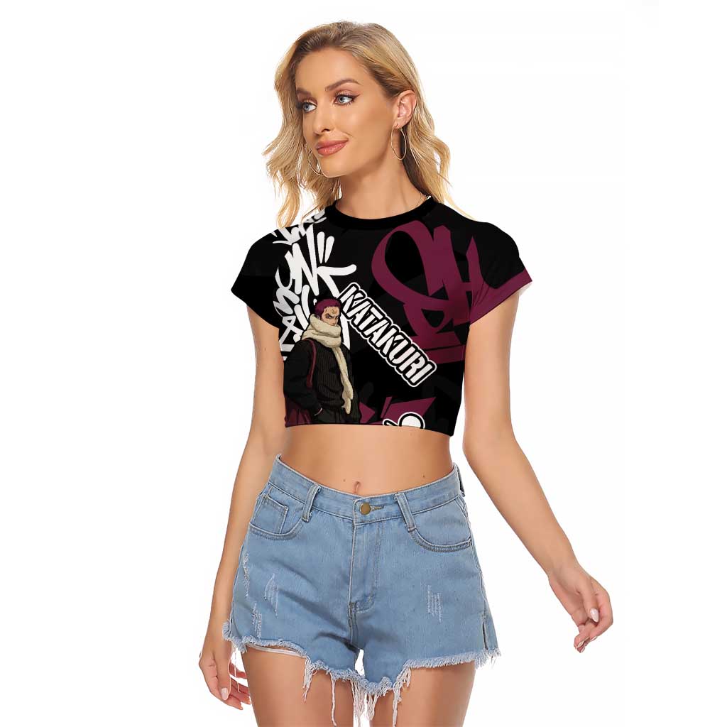 Charlotte Katakuri One Piece Raglan Cropped T Shirt Graffiti Street Art Anime Collage