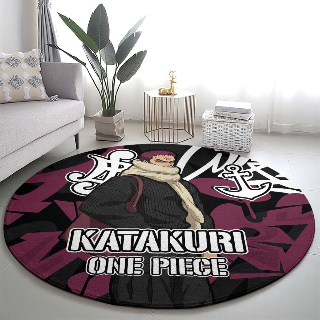 Charlotte Katakuri One Piece Round Carpet Graffiti Street Art Anime Collage