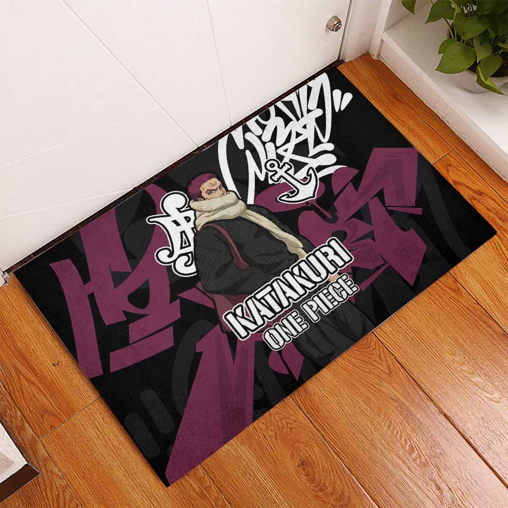 Charlotte Katakuri One Piece Rubber Doormat Graffiti Street Art Anime Collage