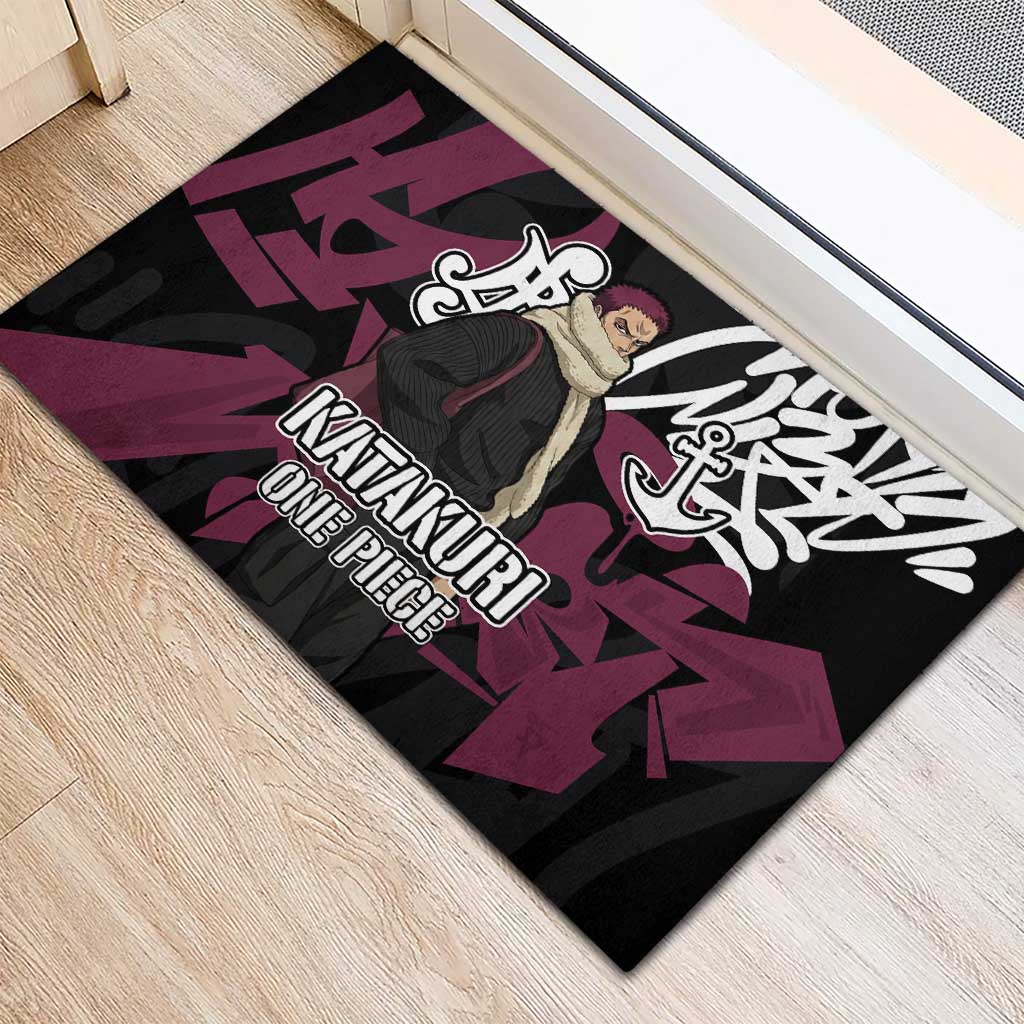 Charlotte Katakuri One Piece Rubber Doormat Graffiti Street Art Anime Collage