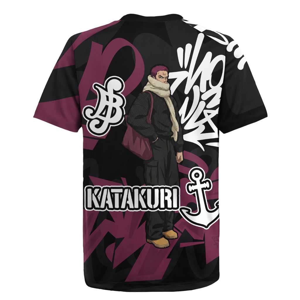 Charlotte Katakuri One Piece Rugby Jersey Graffiti Street Art Anime Collage