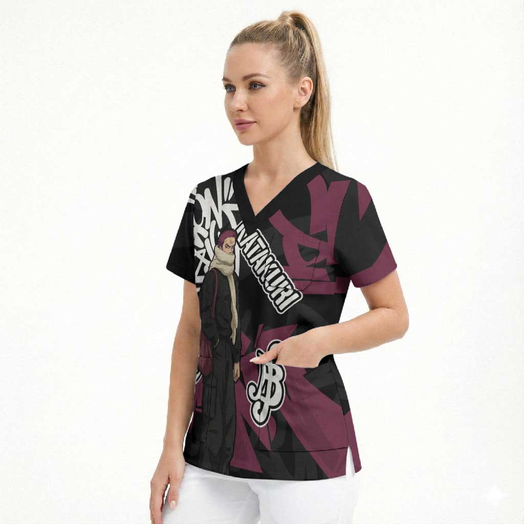 Charlotte Katakuri One Piece Scrub Top Graffiti Street Art Anime Collage