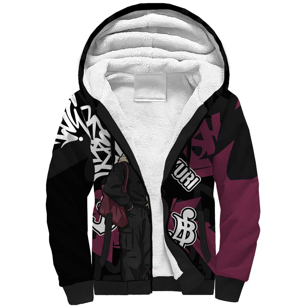 Charlotte Katakuri One Piece Sherpa Hoodie Graffiti Street Art Anime Collage