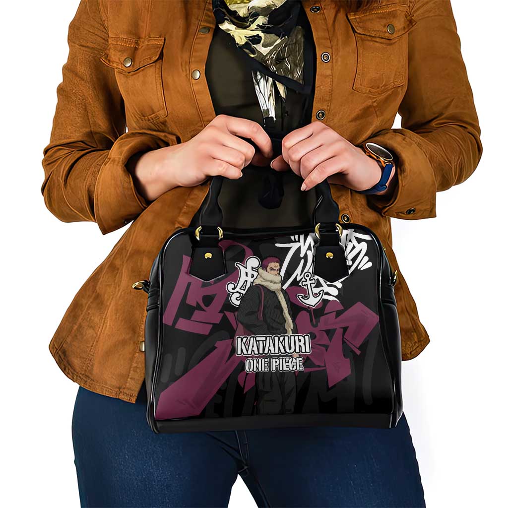 Charlotte Katakuri One Piece Shoulder Handbag Graffiti Street Art Anime Collage