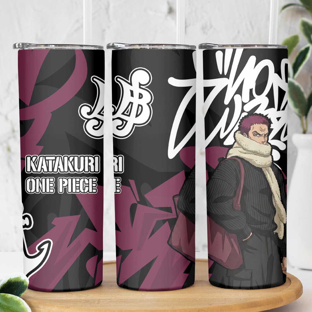 Charlotte Katakuri One Piece Skinny Tumbler Graffiti Street Art Anime Collage