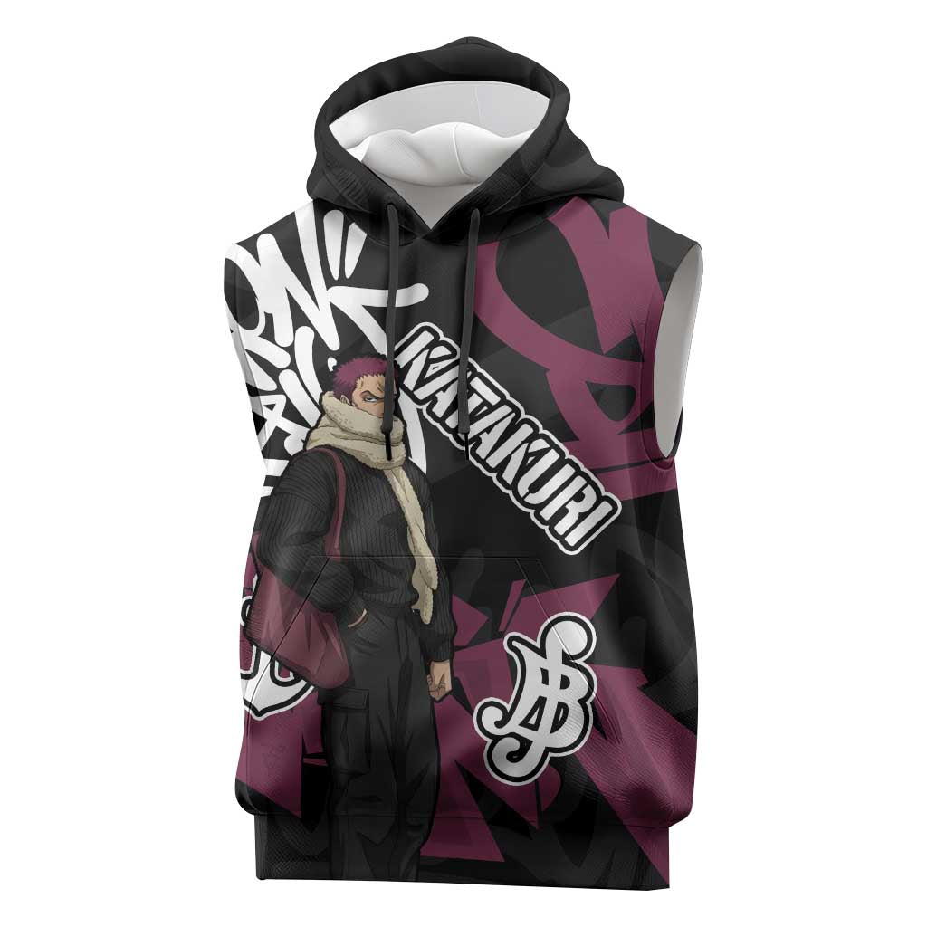 Charlotte Katakuri One Piece Sleeveless Hoodie Graffiti Street Art Anime Collage