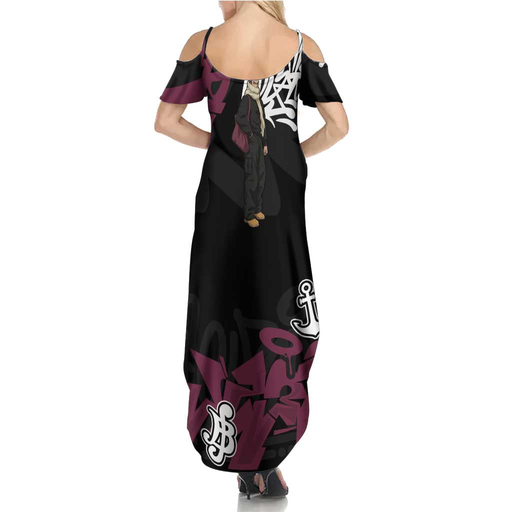 Charlotte Katakuri One Piece Summer Maxi Dress Graffiti Street Art Anime Collage