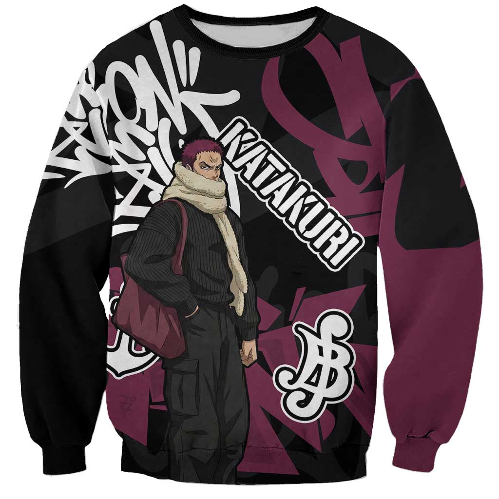 Charlotte Katakuri One Piece Sweatshirt Graffiti Street Art Anime Collage