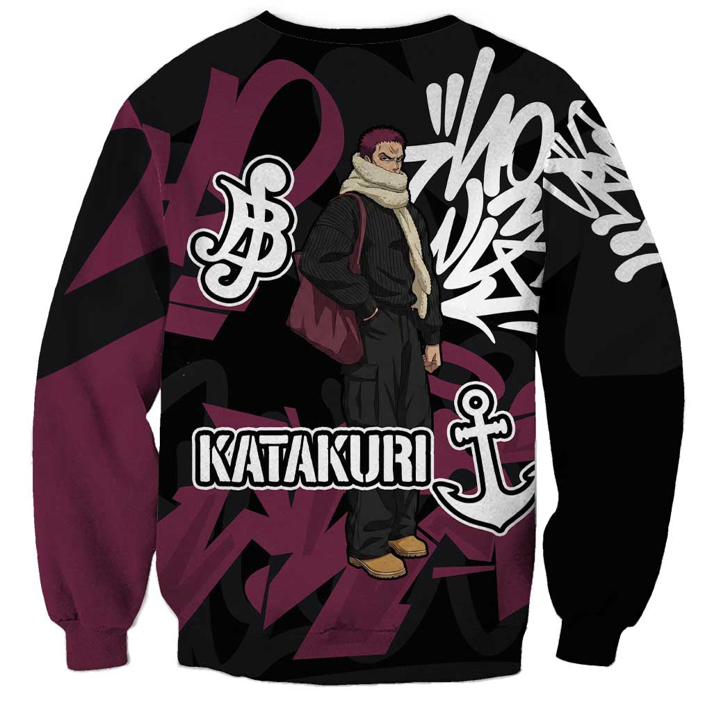 Charlotte Katakuri One Piece Sweatshirt Graffiti Street Art Anime Collage