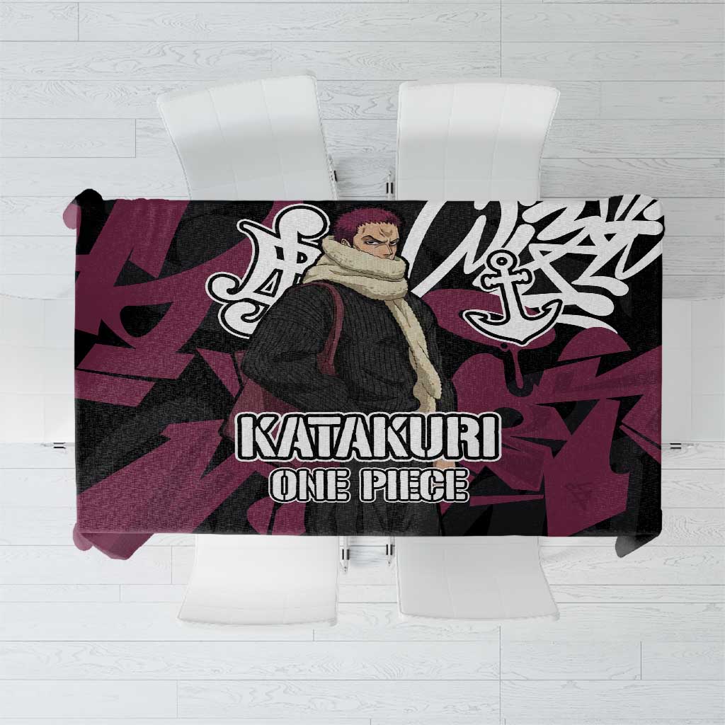Charlotte Katakuri One Piece Tablecloth Graffiti Street Art Anime Collage