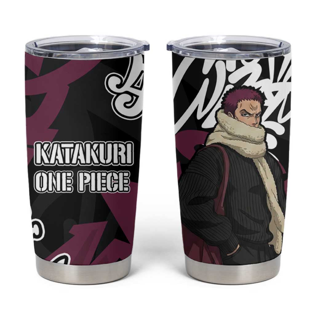 Charlotte Katakuri One Piece Tumbler Cup Graffiti Street Art Anime Collage