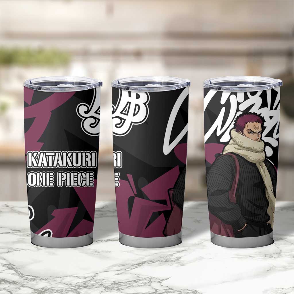 Charlotte Katakuri One Piece Tumbler Cup Graffiti Street Art Anime Collage