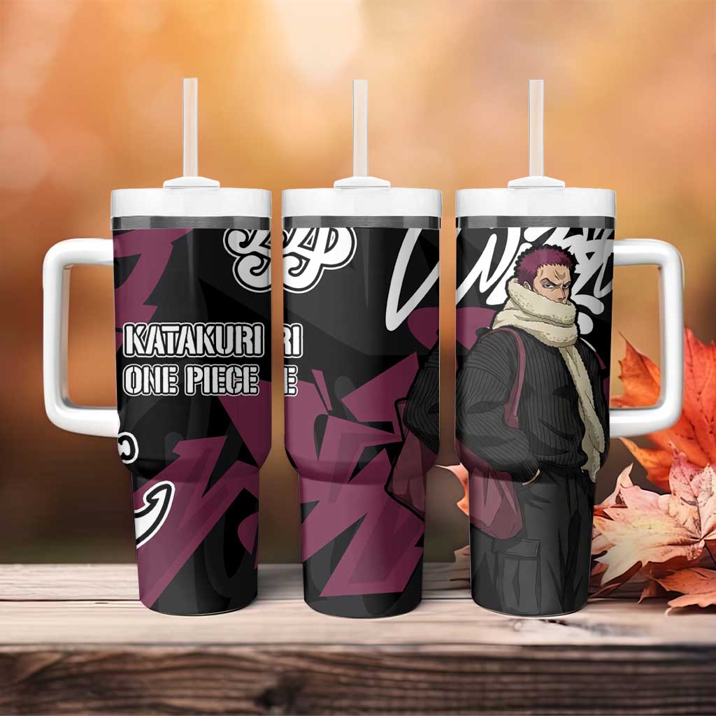 Charlotte Katakuri One Piece Tumbler With Handle Graffiti Street Art Anime Collage