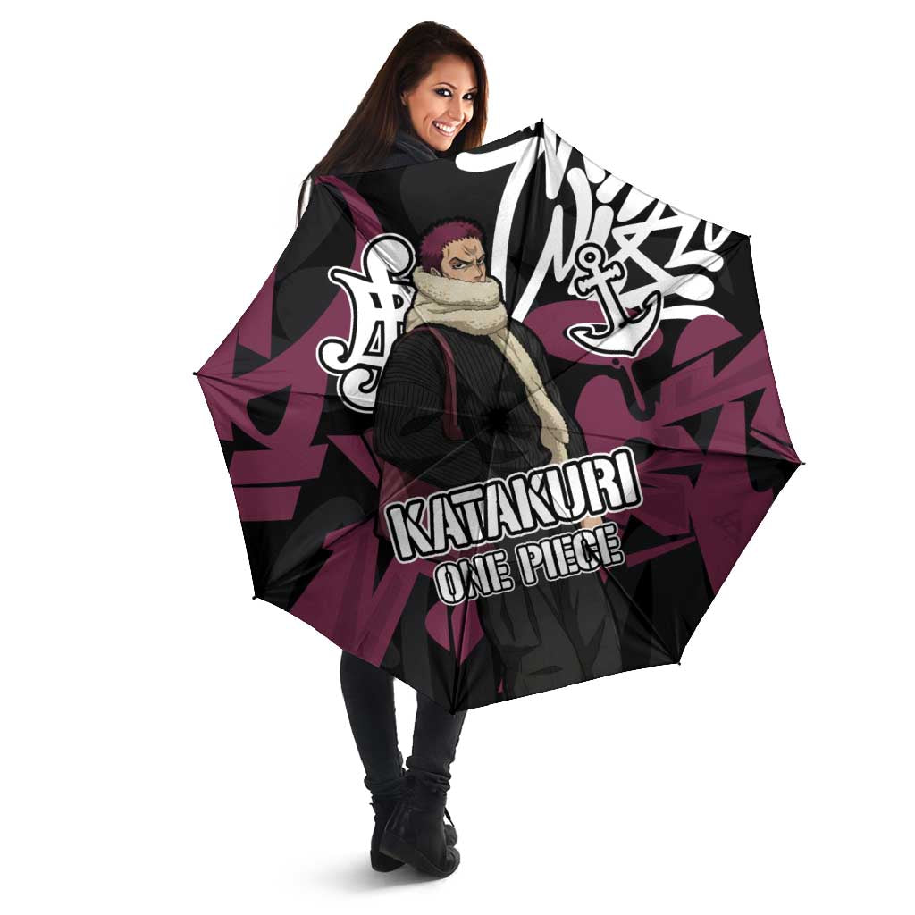 Charlotte Katakuri One Piece Umbrella Graffiti Street Art Anime Collage