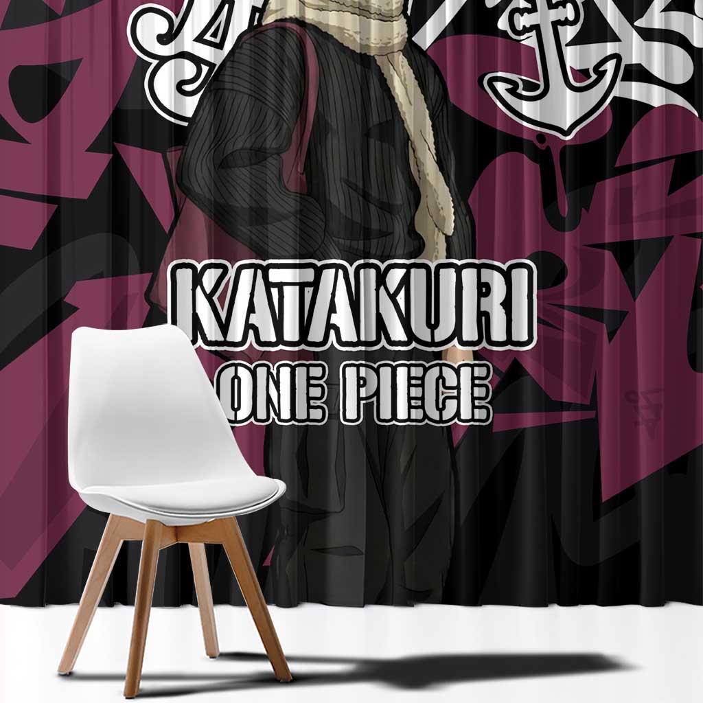 Charlotte Katakuri One Piece Window Curtain Graffiti Street Art Anime Collage