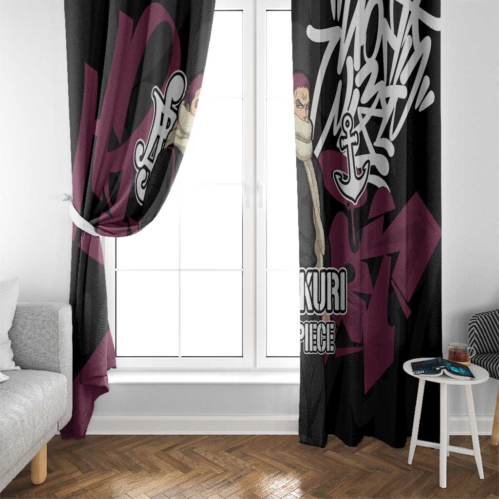 Charlotte Katakuri One Piece Window Curtain Graffiti Street Art Anime Collage