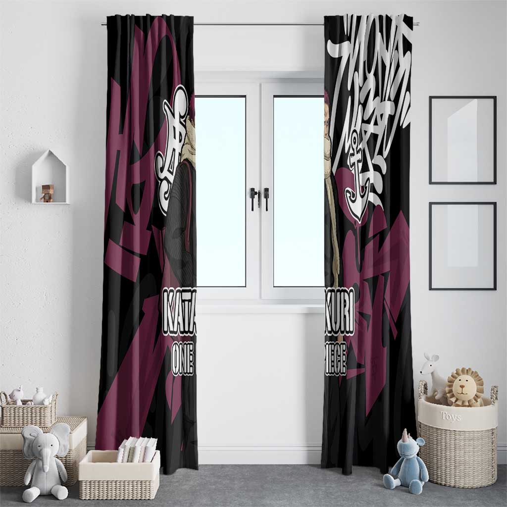 Charlotte Katakuri One Piece Window Curtain Graffiti Street Art Anime Collage