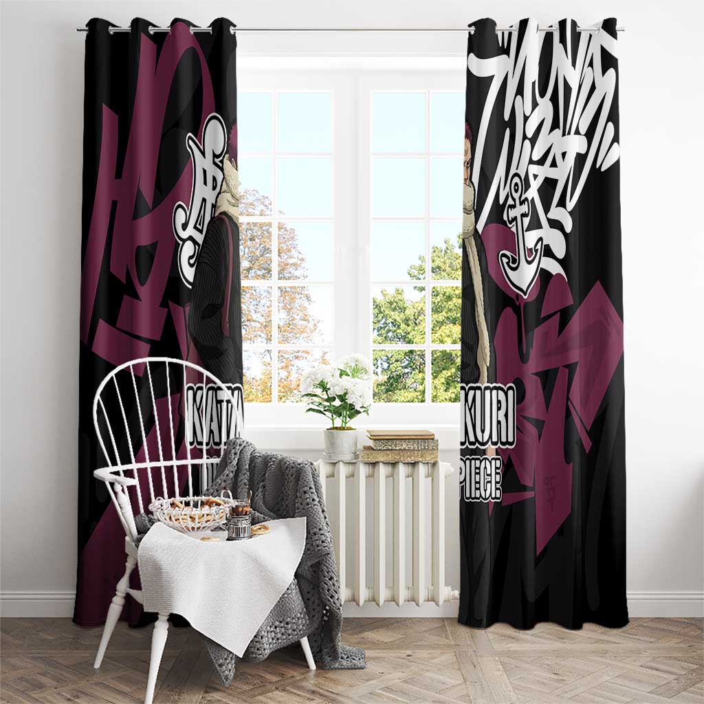 Charlotte Katakuri One Piece Window Curtain Graffiti Street Art Anime Collage