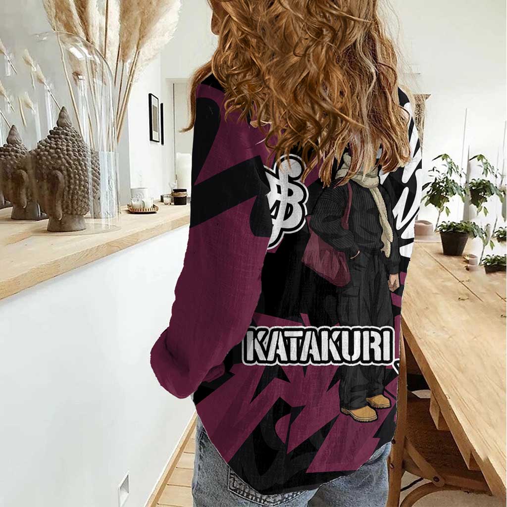 Charlotte Katakuri One Piece Women Casual Shirt Graffiti Street Art Anime Collage