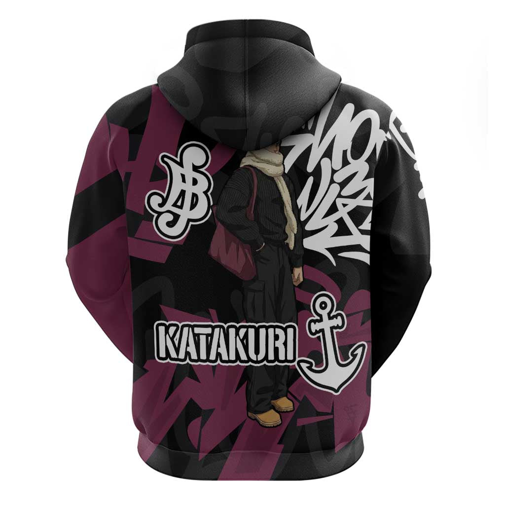 Charlotte Katakuri One Piece Zip Hoodie Graffiti Street Art Anime Collage