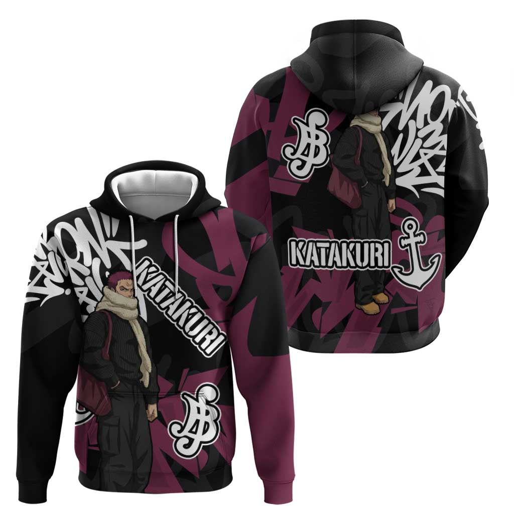 Charlotte Katakuri One Piece Zip Hoodie Graffiti Street Art Anime Collage
