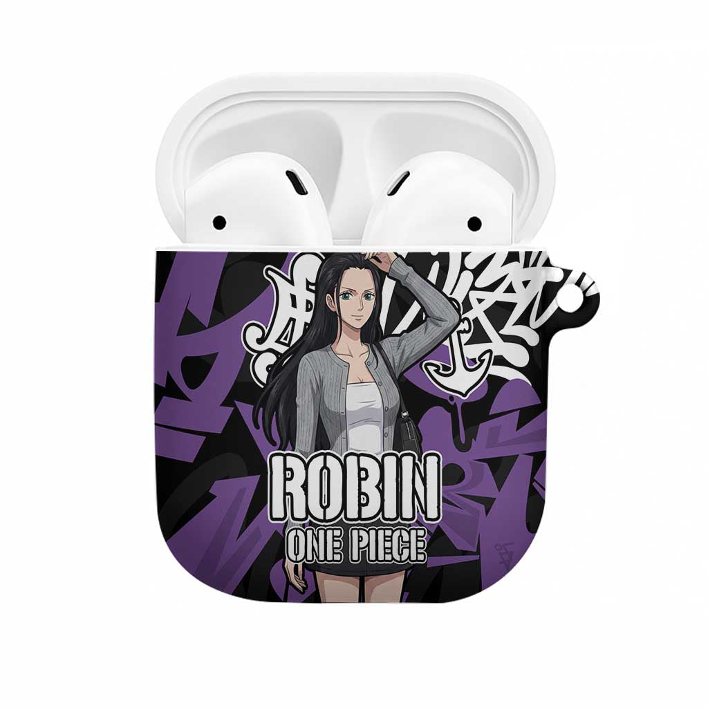 Nico Robin One Piece AirPods Case Graffiti Street Art Anime Collage