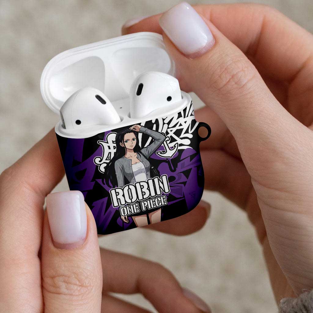 Nico Robin One Piece AirPods Case Graffiti Street Art Anime Collage