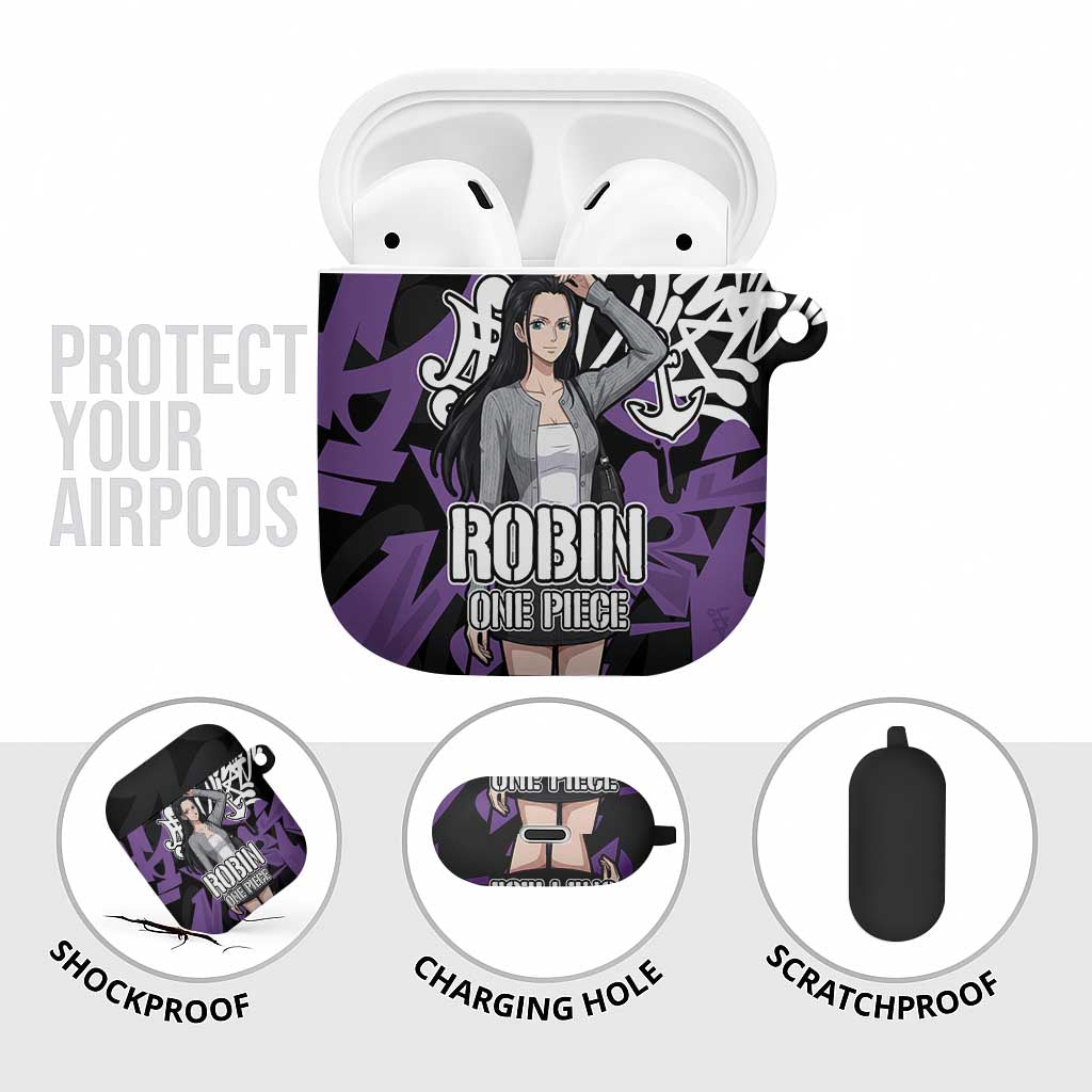 Nico Robin One Piece AirPods Case Graffiti Street Art Anime Collage
