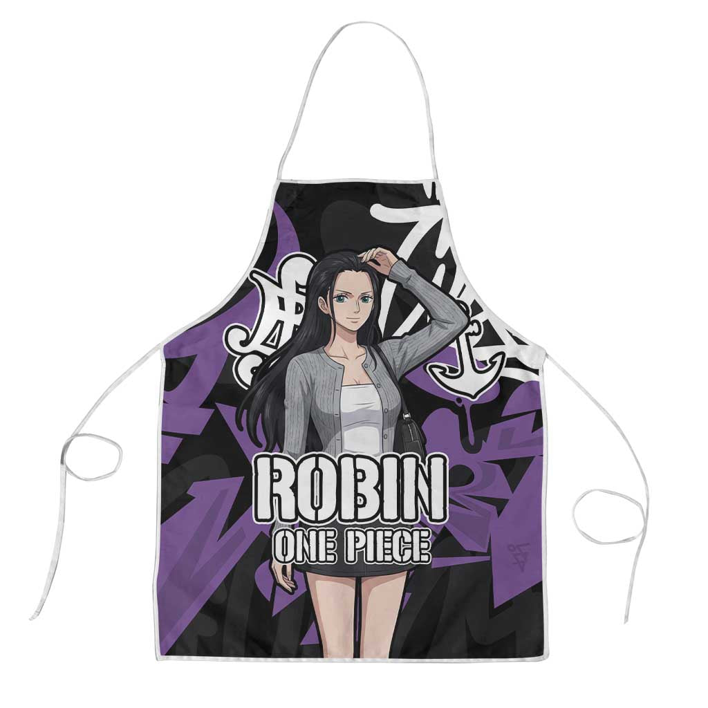 Nico Robin One Piece Apron Graffiti Street Art Anime Collage