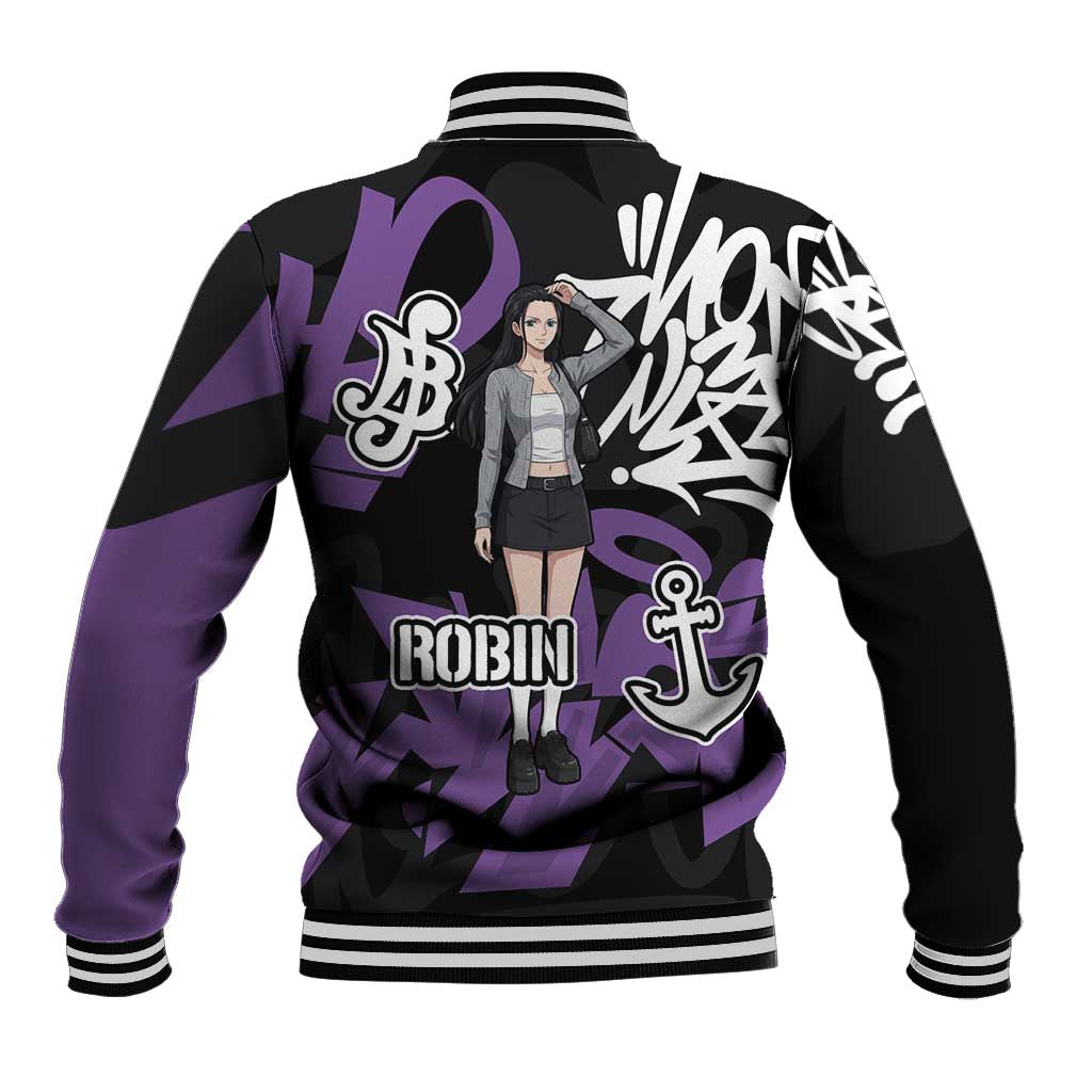 Nico Robin One Piece Baseball Jacket Graffiti Street Art Anime Collage