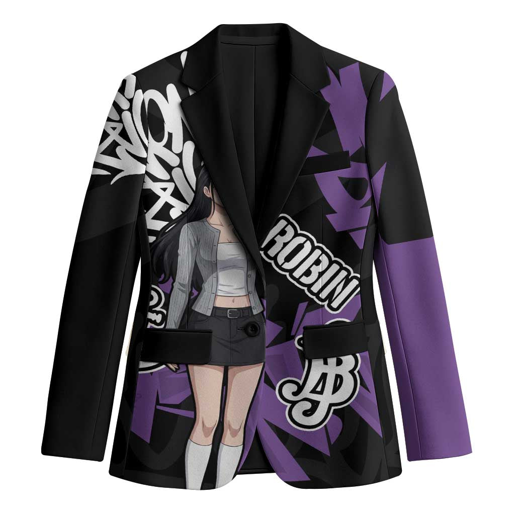 Nico Robin One Piece Blazer Graffiti Street Art Anime Collage