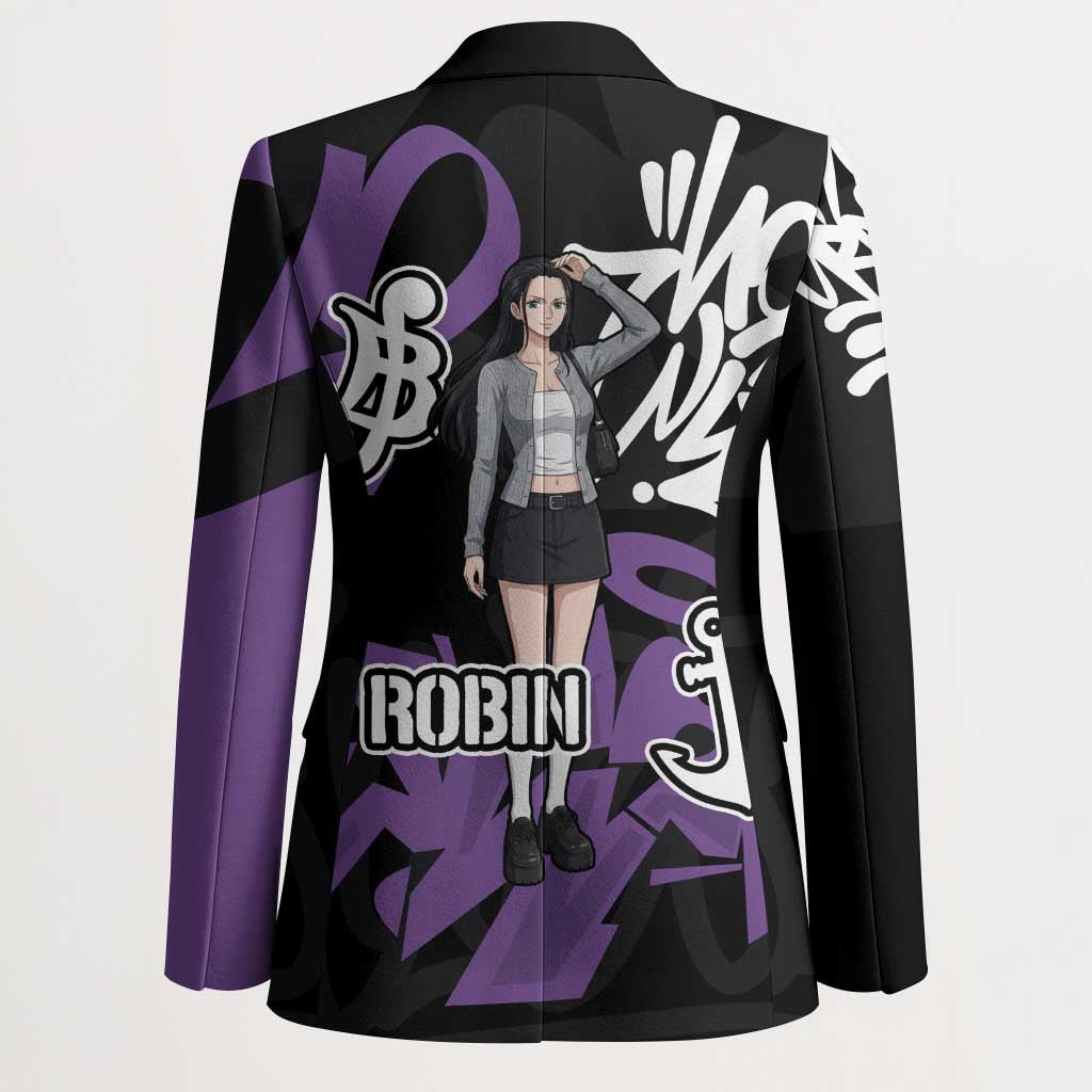 Nico Robin One Piece Blazer Graffiti Street Art Anime Collage