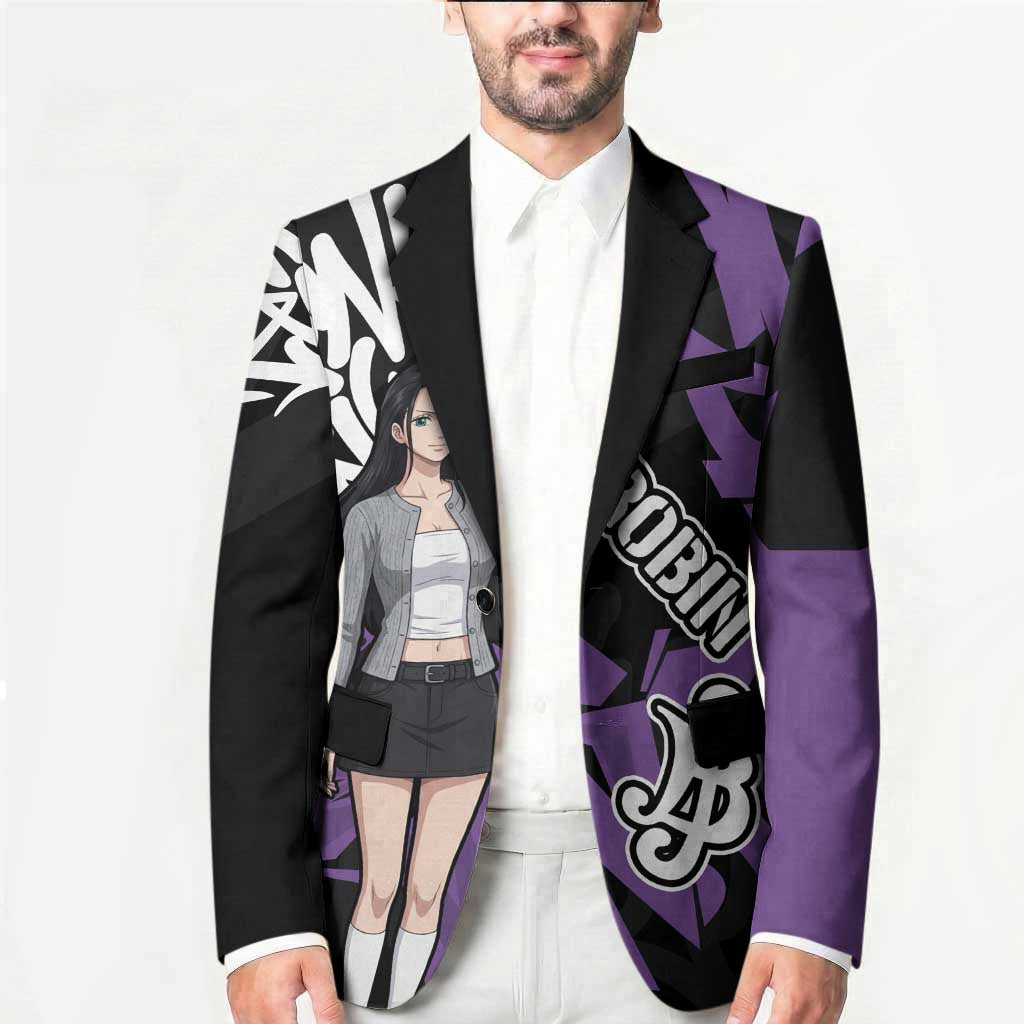 Nico Robin One Piece Blazer Graffiti Street Art Anime Collage