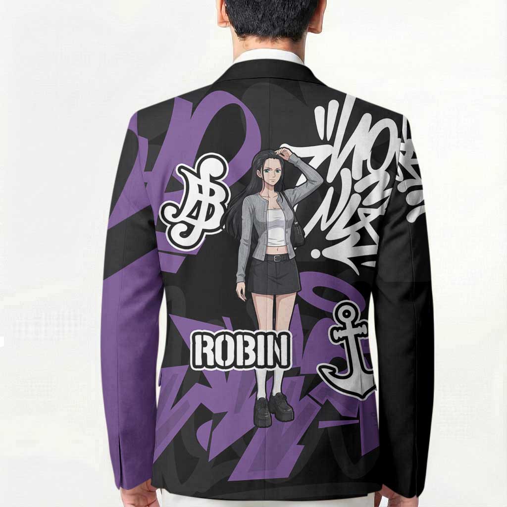 Nico Robin One Piece Blazer Graffiti Street Art Anime Collage