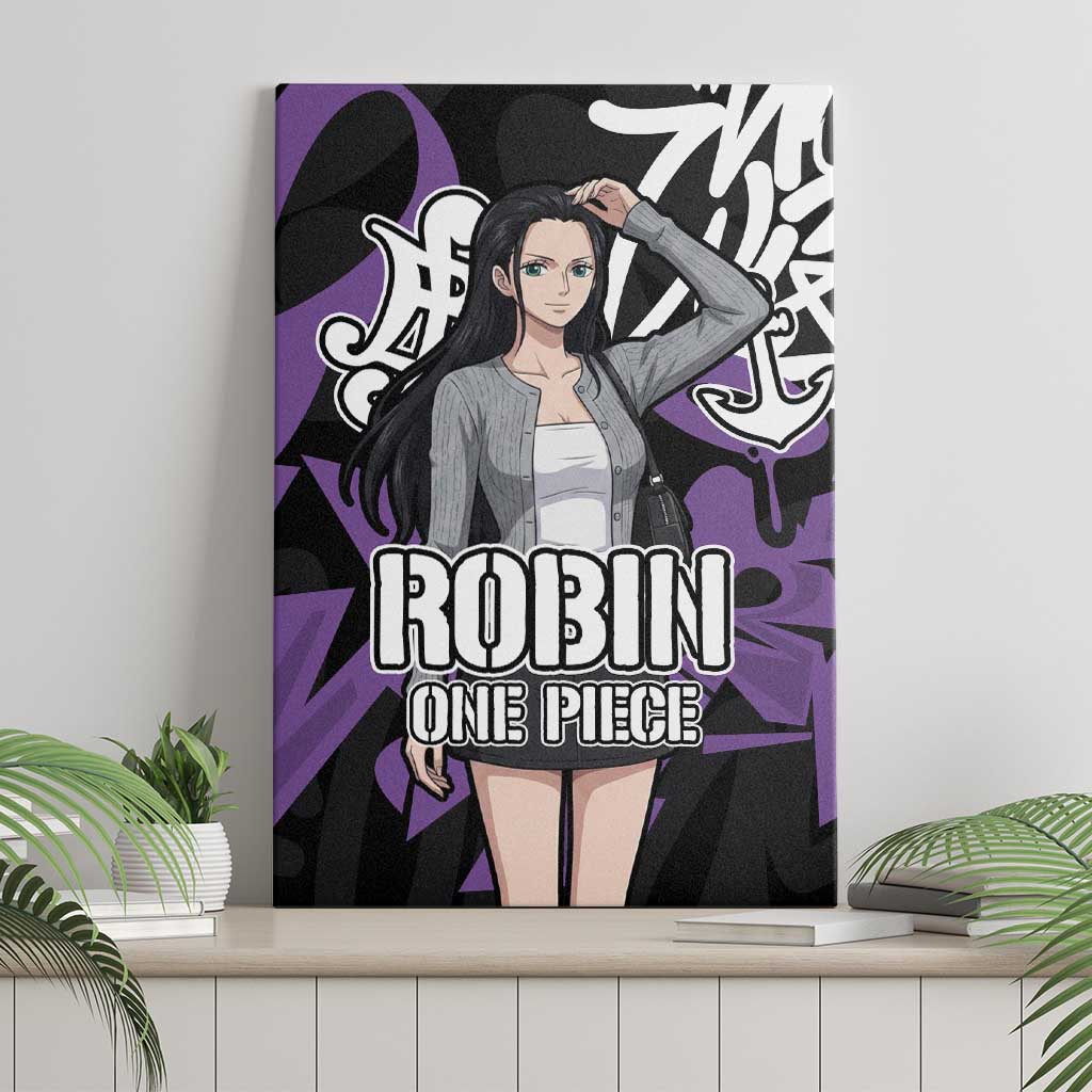 Nico Robin One Piece Canvas Wall Art Graffiti Street Art Anime Collage