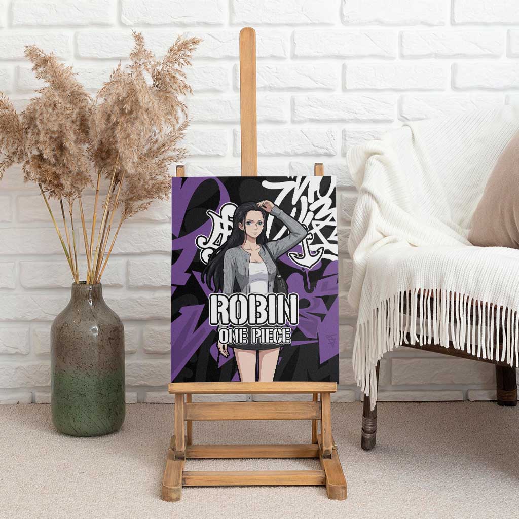 Nico Robin One Piece Canvas Wall Art Graffiti Street Art Anime Collage