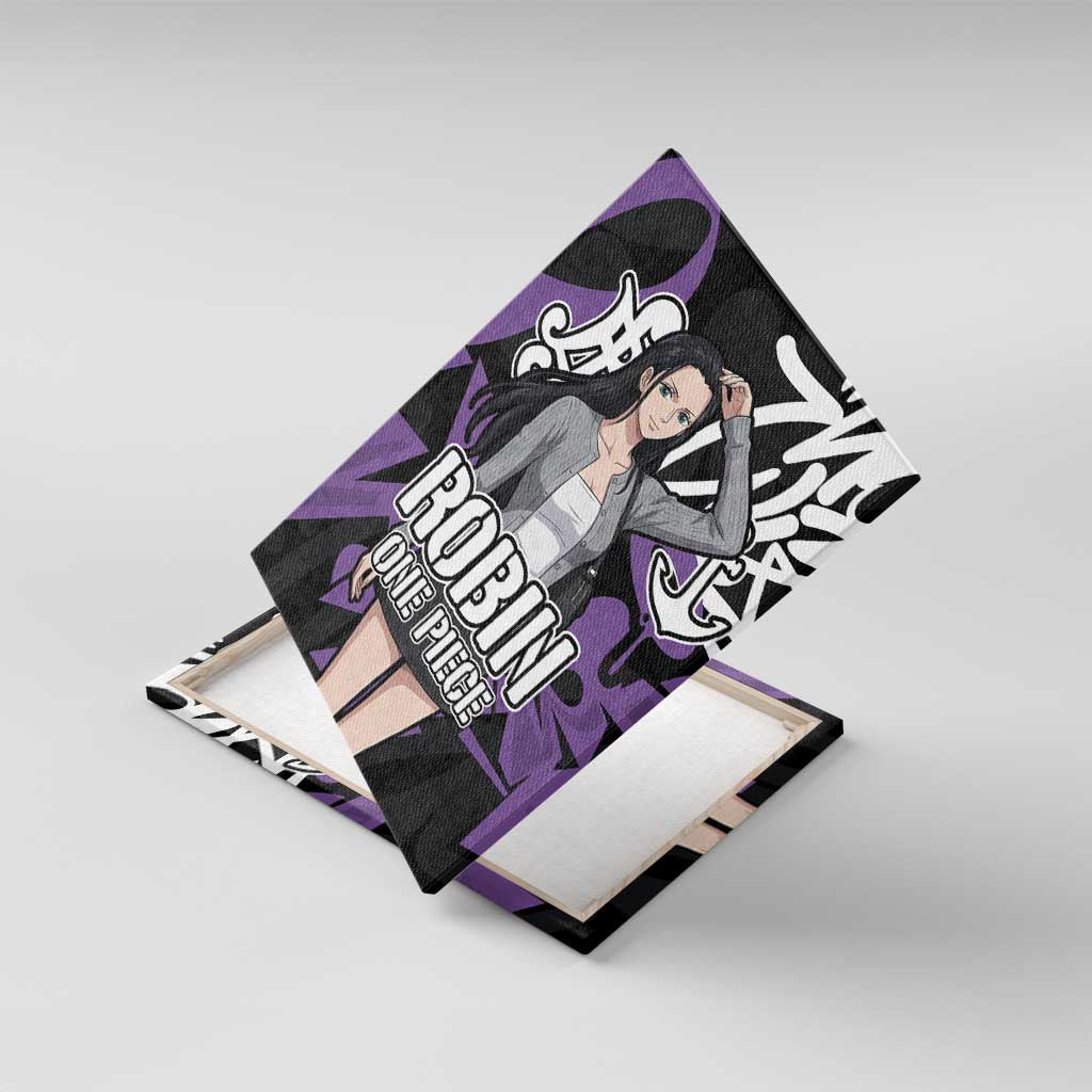 Nico Robin One Piece Canvas Wall Art Graffiti Street Art Anime Collage