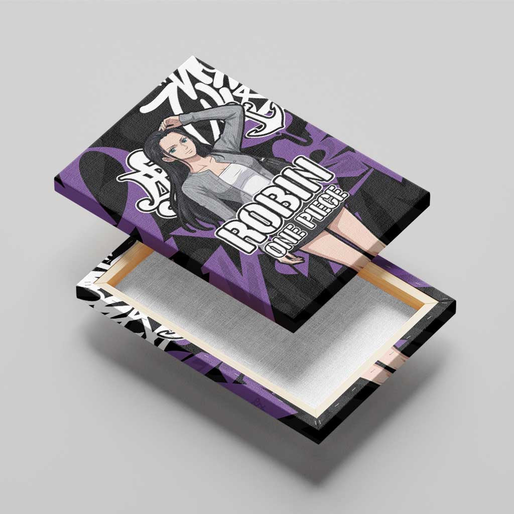 Nico Robin One Piece Canvas Wall Art Graffiti Street Art Anime Collage
