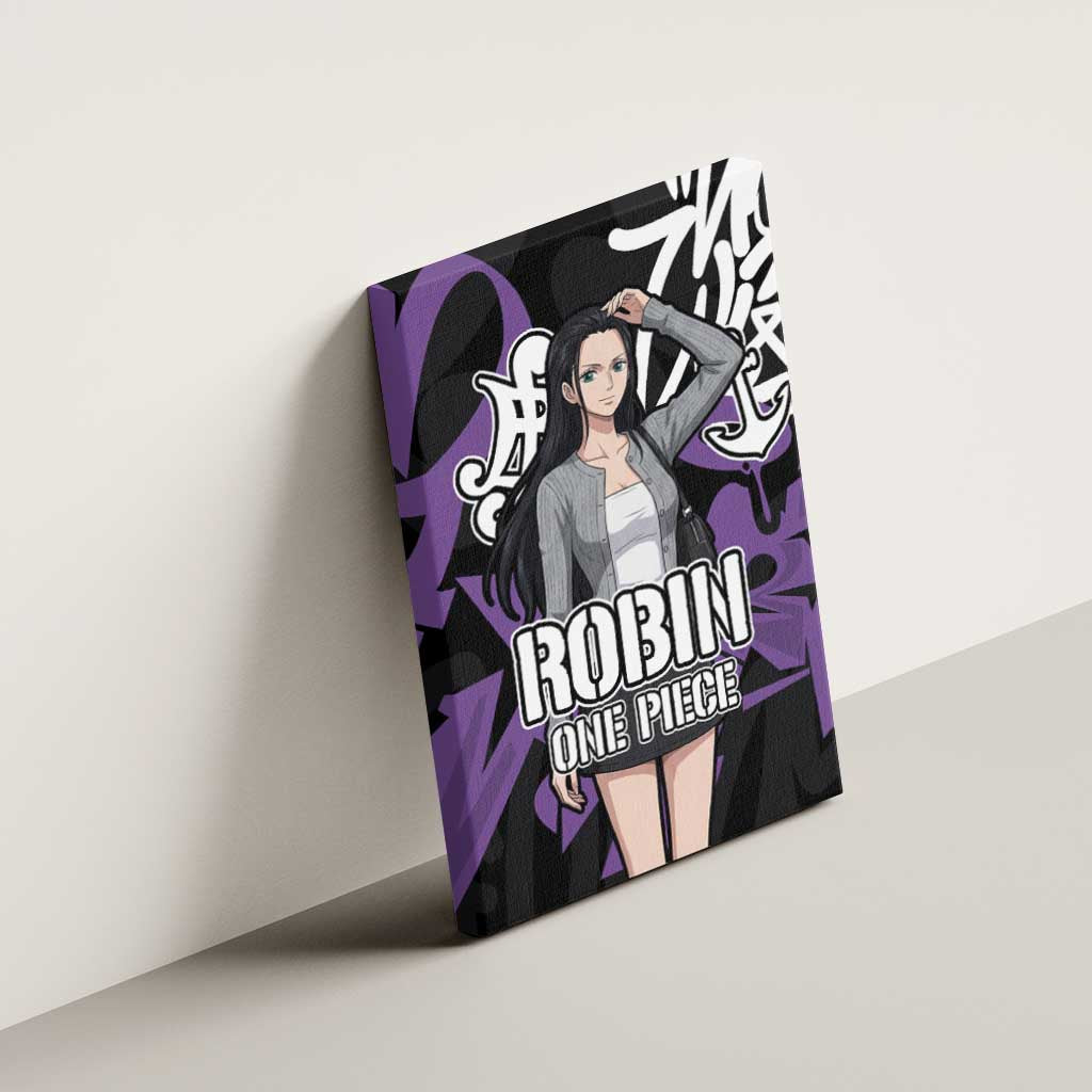 Nico Robin One Piece Canvas Wall Art Graffiti Street Art Anime Collage