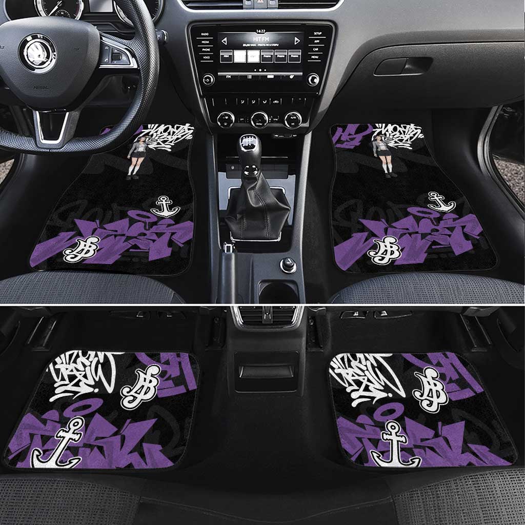 Nico Robin One Piece Car Mats Graffiti Street Art Anime Collage