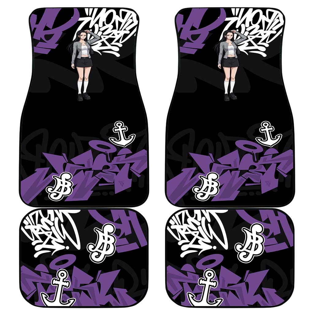 Nico Robin One Piece Car Mats Graffiti Street Art Anime Collage