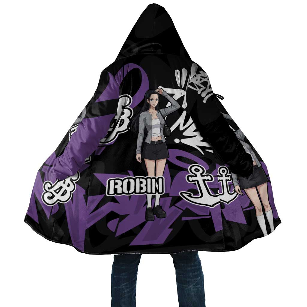 Nico Robin One Piece Cloak Graffiti Street Art Anime Collage