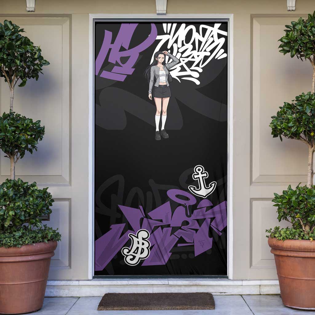 Nico Robin One Piece Door Cover Graffiti Street Art Anime Collage
